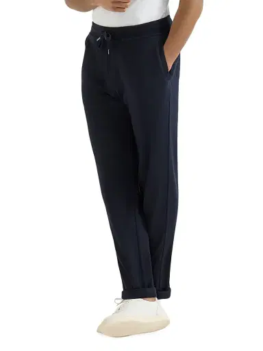 Brunello Cucinelli Men's Cashmere and Silk French Terry Trousers - Blue - Size XXXXL | Thumbnail 3 Brunello Cucinelli Men's Cashmere and Silk French Terry Trousers - Blue - Size XXXXL | Thumbnail 3