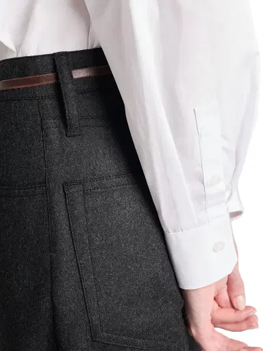 Prada Women's Poplin Shirt - White - Size 6 | Thumbnail 5