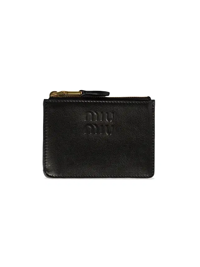 Women's Nappa Leather Card Holder - Black