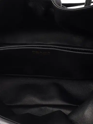 Prada Women's Dada Nappa Leather Shoulder Bag - Black | Thumbnail 4