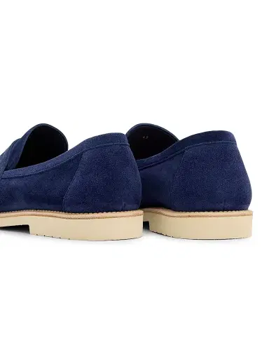 Brunello Cucinelli Men's Suede Penny Loafers | Thumbnail 3 Brunello Cucinelli Men's Suede Penny Loafers | Thumbnail 3