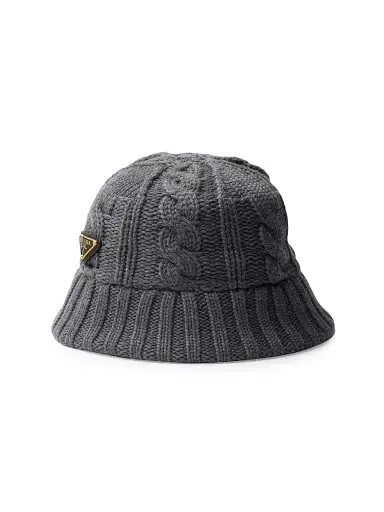 Prada Women's Wool Bucket Hat - Grey - Size Large | Thumbnail 1