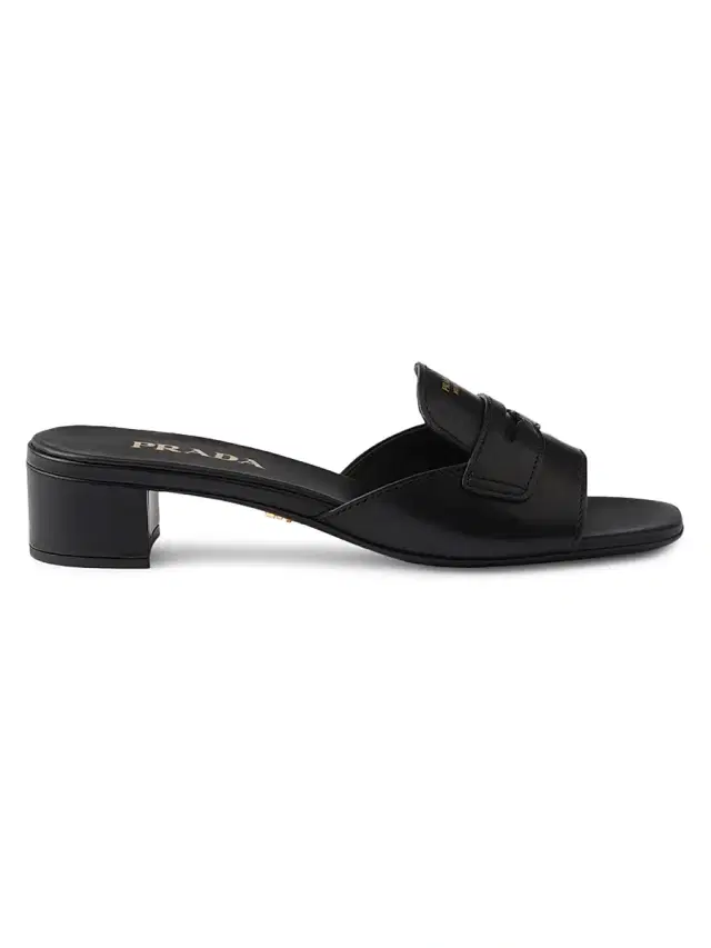 Women's Leather Mules - Black