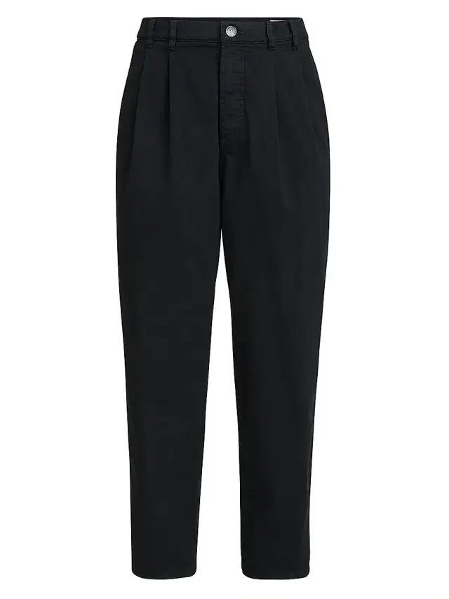 Brunello Cucinelli Men's Garment Dyed Iconic Fit Five Pocket Trousers - Black