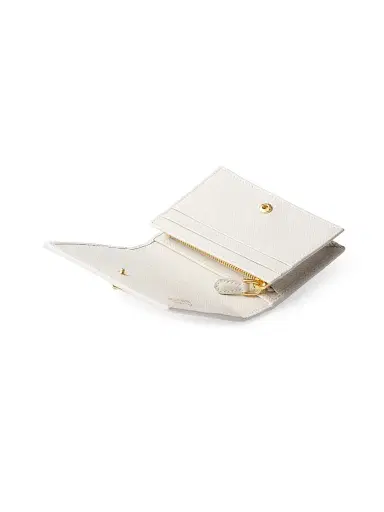 Prada Women's Small Saffiano Leather Wallet - Light Beige | Thumbnail 4 Prada Women's Small Saffiano Leather Wallet - Light Beige | Thumbnail 4