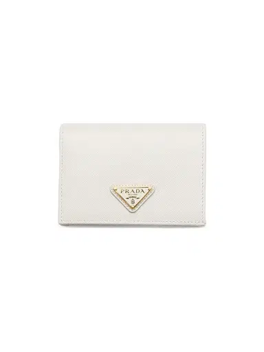 Prada Women's Small Saffiano Leather Wallet - Light Beige | Thumbnail 1 Prada Women's Small Saffiano Leather Wallet - Light Beige | Thumbnail 1