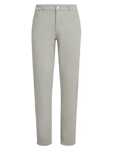 Brunello Cucinelli Men's Lightweight Denim Traditional Fit Five Pocket Jeans | Thumbnail 1