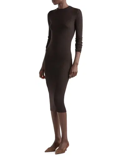 Prada Women's Wool Dress - Brown | Thumbnail 2 Prada Women's Wool Dress - Brown | Thumbnail 2