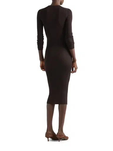 Prada Women's Wool Dress - Brown | Thumbnail 3 Prada Women's Wool Dress - Brown | Thumbnail 3