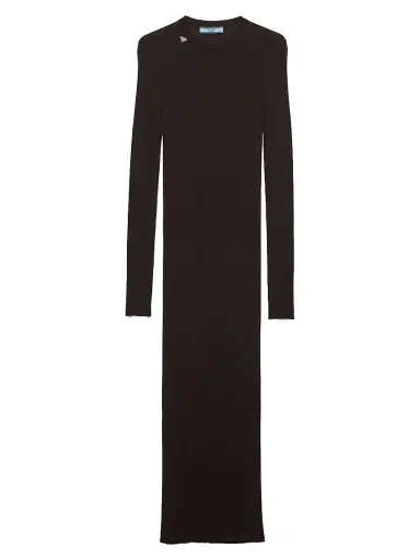 Prada Women's Wool Dress - Brown | Thumbnail 1 Prada Women's Wool Dress - Brown | Thumbnail 1