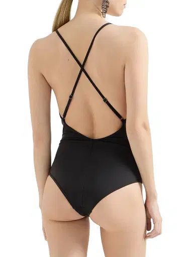 Brunello Cucinelli Women's Techno Jersey Bathing Suit with Precious Collar | Thumbnail 3 Brunello Cucinelli Women's Techno Jersey Bathing Suit with Precious Collar | Thumbnail 3