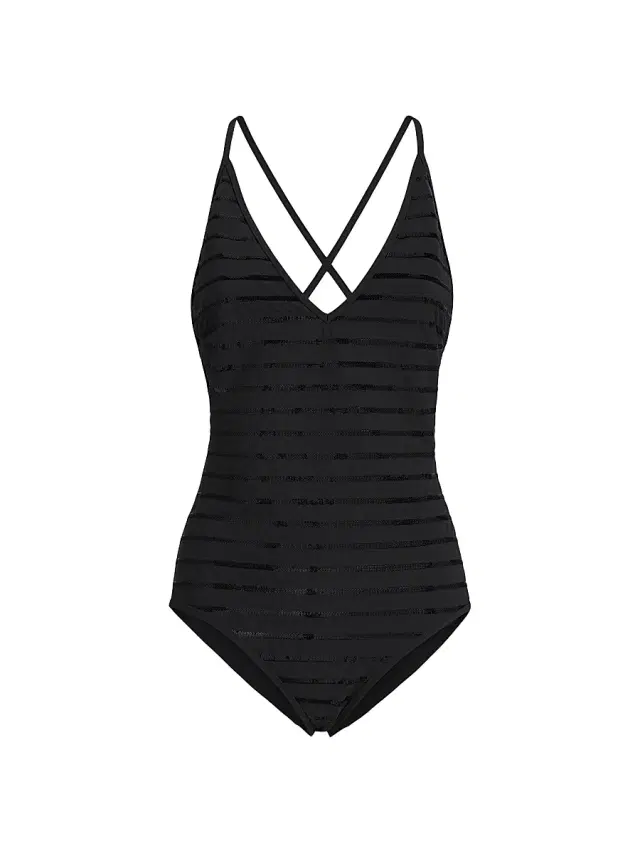 Brunello Cucinelli Women's Techno Jersey Bathing Suit with Precious Collar - Lignite