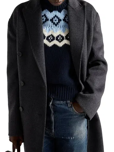 Prada Women's Wool and Cashmere Sweater - Blue - Size 6 | Thumbnail 2