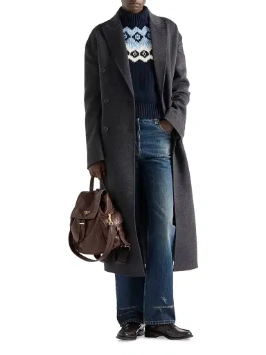 Prada Women's Wool and Cashmere Sweater - Blue - Size 6 | Thumbnail 6