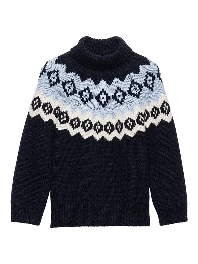 Women's Wool and Cashmere Sweater - Blue