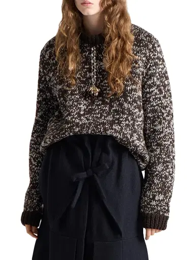 Prada Women's Wool Sweater - Brown | Thumbnail 2 Prada Women's Wool Sweater - Brown | Thumbnail 2