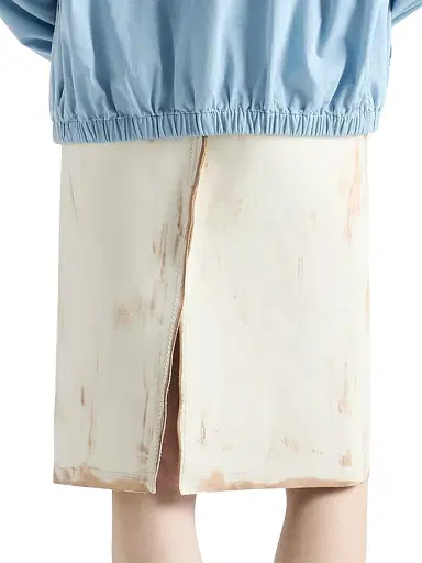 Prada Women's Leather Skirt - White | Thumbnail 4