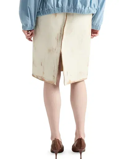 Prada Women's Leather Skirt - White | Thumbnail 5