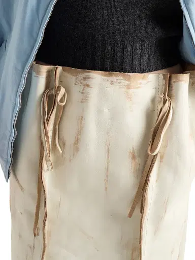 Prada Women's Leather Skirt - White | Thumbnail 6