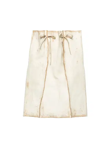 Prada Women's Leather Skirt - White | Thumbnail 1