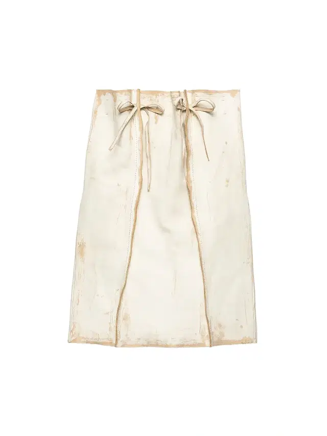 Women's Leather Skirt - White