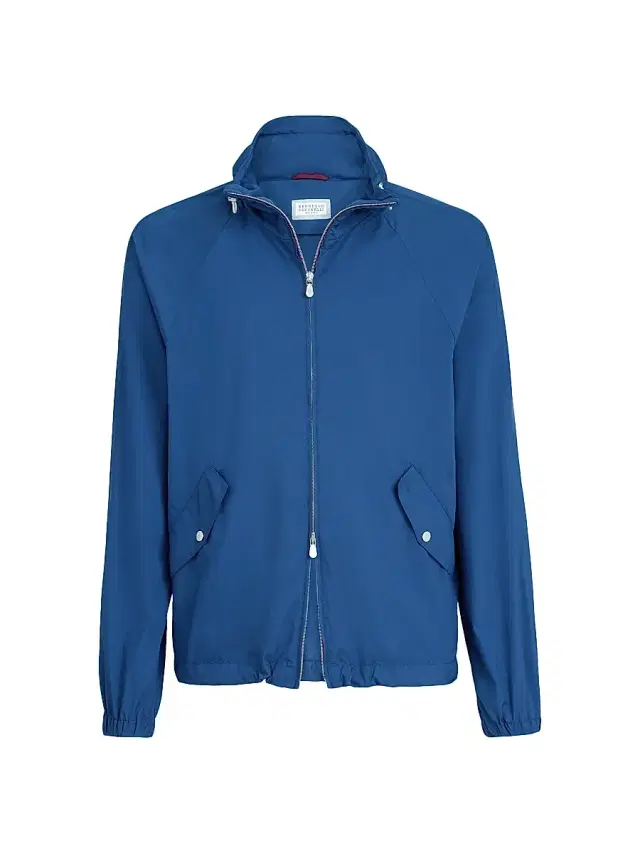 Brunello Cucinelli Men's Lightweight Nylon Unlined Outerwear Jacket with Hood