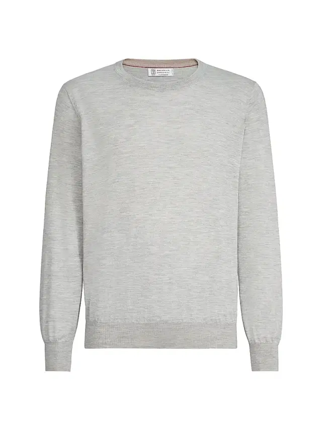 Brunello Cucinelli Men's Cashmere and Silk Lightweight Sweater