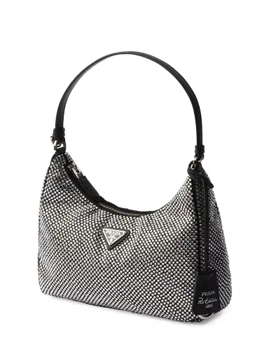 Prada Women's Re-Edition 2005 Crystal-Studded Satin Mini-Bag | Thumbnail 2