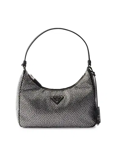 Prada Women's Re-Edition 2005 Crystal-Studded Satin Mini-Bag | Thumbnail 1