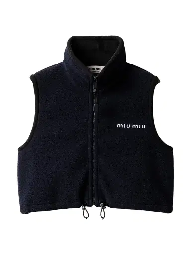 Miu Miu Women's Fleece Top - Blue - Size 4 | Thumbnail 1 Miu Miu Women's Fleece Top - Blue - Size 4 | Thumbnail 1