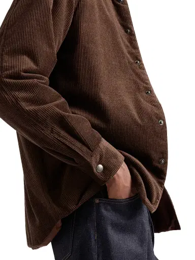 Prada Men's Corduroy Shirt - Brown - Size XL | Thumbnail 5