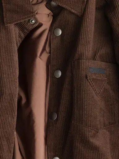 Prada Men's Corduroy Shirt - Brown - Size XL | Thumbnail 6