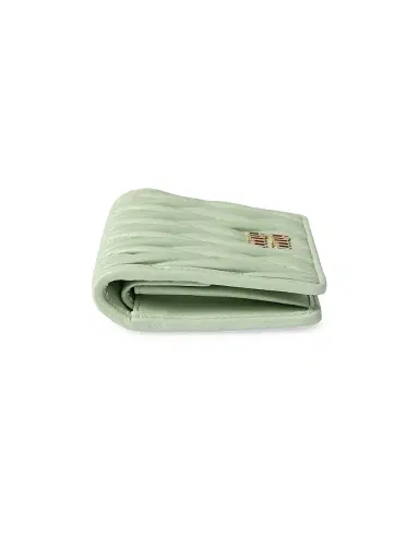 Miu Miu Women's Matelassé Nappa Leather Wallet - Green | Thumbnail 4 Miu Miu Women's Matelassé Nappa Leather Wallet - Green | Thumbnail 4