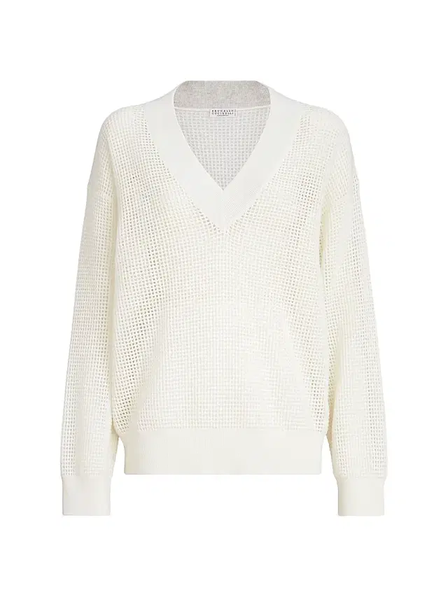 Brunello Cucinelli Women's Cashmere Net Sweater - Panama