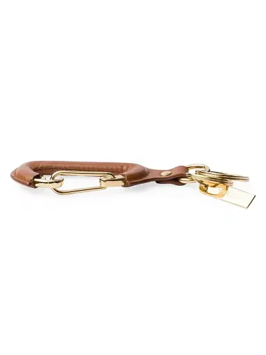 Prada Men's Leather Key Ring - Brown | Thumbnail 2