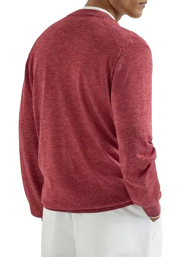 Brunello Cucinelli Men's Cashmere, Silk and Hemp Lightweight Cardigan | Thumbnail 3