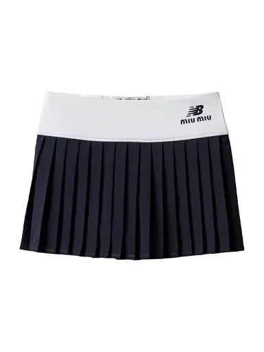 Miu Miu Women's New Balance X with Coco Gauff Stretch Technical Jersey Pleated Miniskirt | Thumbnail 1 Miu Miu Women's New Balance X with Coco Gauff Stretch Technical Jersey Pleated Miniskirt | Thumbnail 1