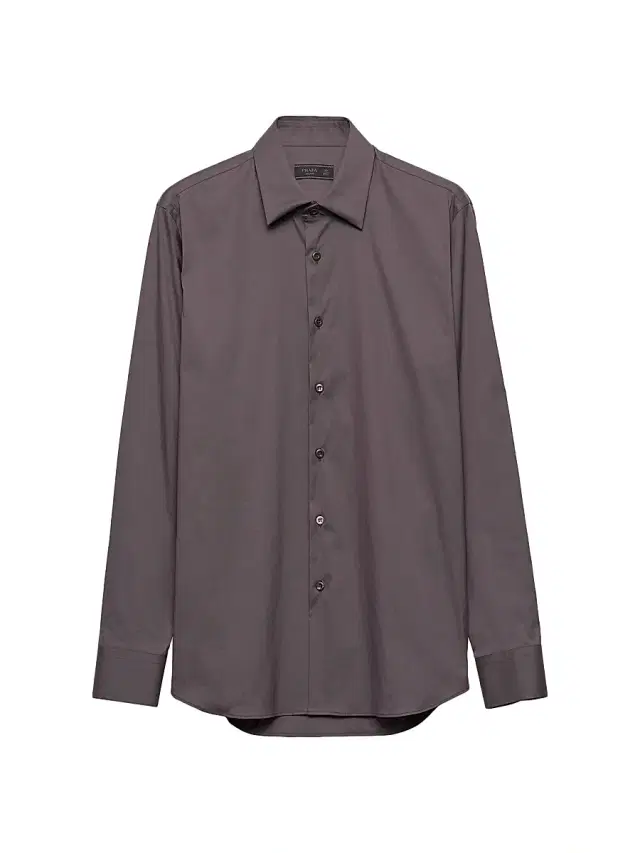 Prada Men's Stretch Cotton Shirt - Grey