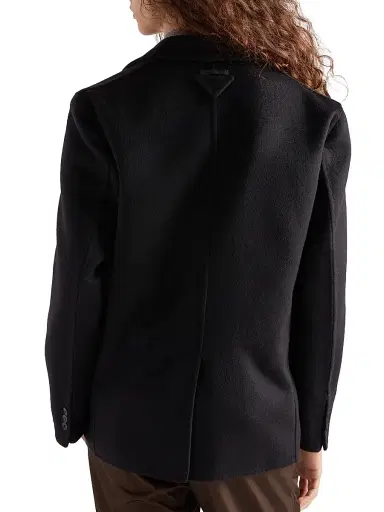 Prada Men's Single-Breasted Cashmere Jacket - Black | Thumbnail 3 Prada Men's Single-Breasted Cashmere Jacket - Black | Thumbnail 3