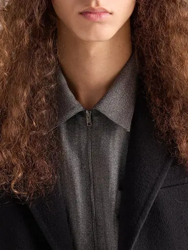 Prada Men's Single-Breasted Cashmere Jacket - Black | Thumbnail 5 Prada Men's Single-Breasted Cashmere Jacket - Black | Thumbnail 5