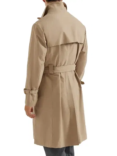 Brunello Cucinelli Men's Water Resistant Techno Cotton Gabardine Outerwear Coat | Thumbnail 3 Brunello Cucinelli Men's Water Resistant Techno Cotton Gabardine Outerwear Coat | Thumbnail 3