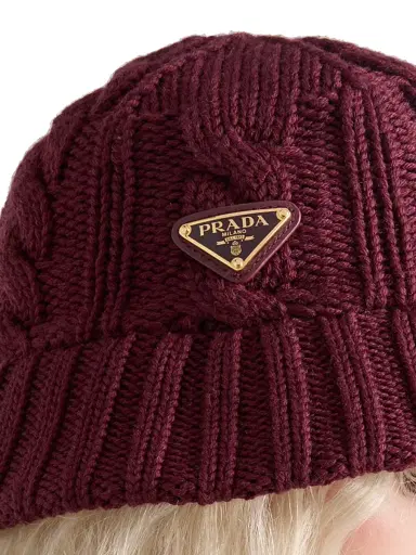 Prada Women's Wool Bucket Hat - Dark Red - Size Large | Thumbnail 2