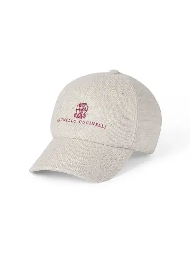 Brunello Cucinelli Men's Silk, Linen and Wool Hopsack Baseball Cap - Natural - Size XXL | Thumbnail 1 Brunello Cucinelli Men's Silk, Linen and Wool Hopsack Baseball Cap - Natural - Size XXL | Thumbnail 1