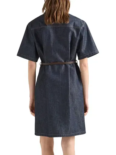 Prada Women's Belted Denim Dress | Thumbnail 3 Prada Women's Belted Denim Dress | Thumbnail 3
