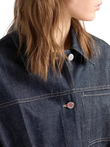 Prada Women's Belted Denim Dress | Thumbnail 5 Prada Women's Belted Denim Dress | Thumbnail 5