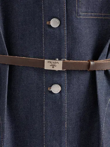 Prada Women's Belted Denim Dress | Thumbnail 6 Prada Women's Belted Denim Dress | Thumbnail 6