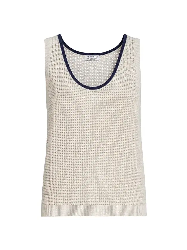 Brunello Cucinelli Women's Cotton Net Knit Top