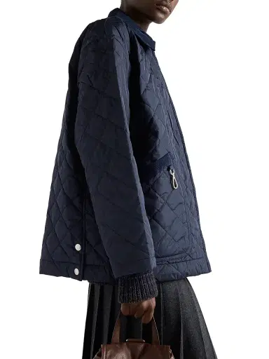 Prada Women's Re-Nylon Blouson Jacket - Blue | Thumbnail 3 Prada Women's Re-Nylon Blouson Jacket - Blue | Thumbnail 3