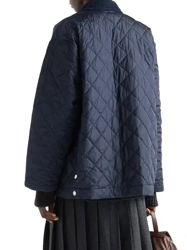 Prada Women's Re-Nylon Blouson Jacket - Blue | Thumbnail 4 Prada Women's Re-Nylon Blouson Jacket - Blue | Thumbnail 4