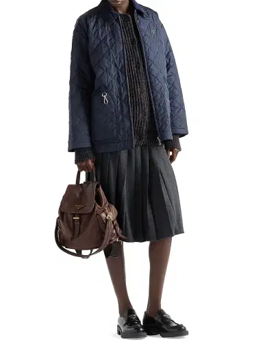 Prada Women's Re-Nylon Blouson Jacket - Blue | Thumbnail 7 Prada Women's Re-Nylon Blouson Jacket - Blue | Thumbnail 7